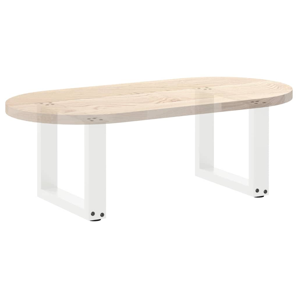 Pieds de table basse forme de U 2 pcs blanc 30x(30-31) cm acier Pieds de table vidaXL