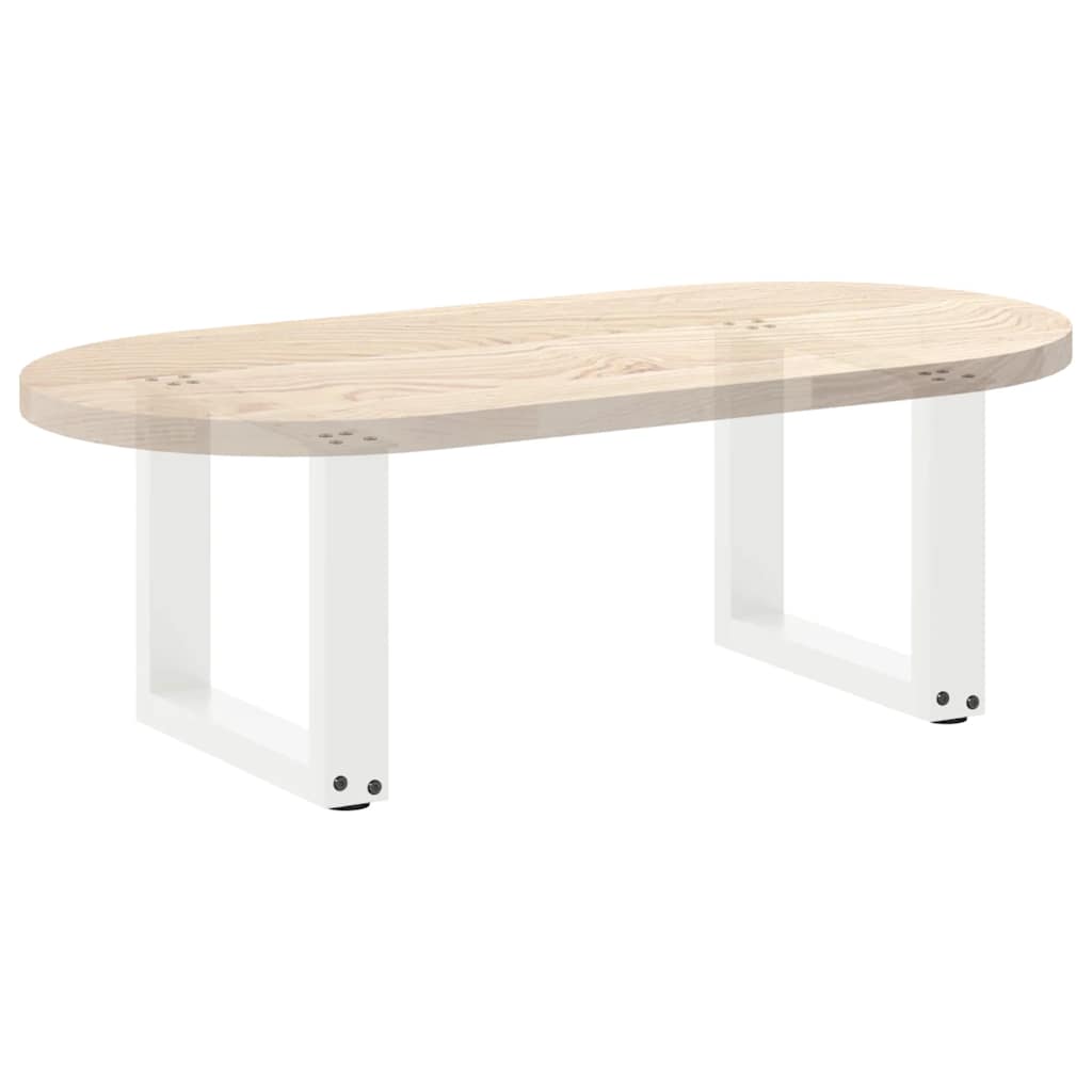 Pieds de table basse forme de U 2 pcs blanc 40x(30-31) cm acier Pieds de table vidaXL