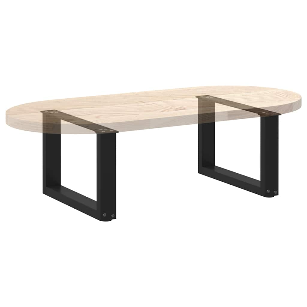 Pieds de table basse forme de U 2 pcs noir 50x(30-31) cm acier Pieds de table vidaXL