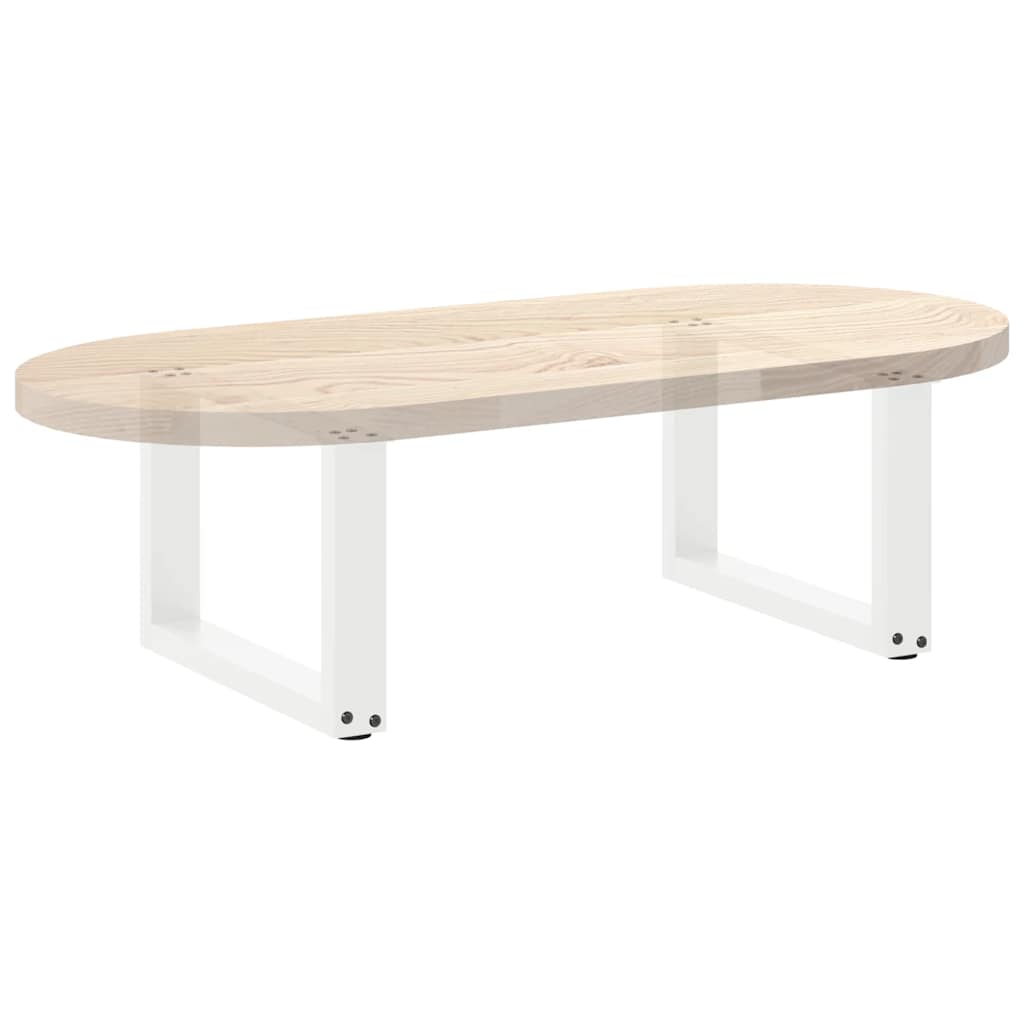 Pieds de table basse forme de U 2 pcs blanc 50x(30-31) cm acier Pieds de table vidaXL