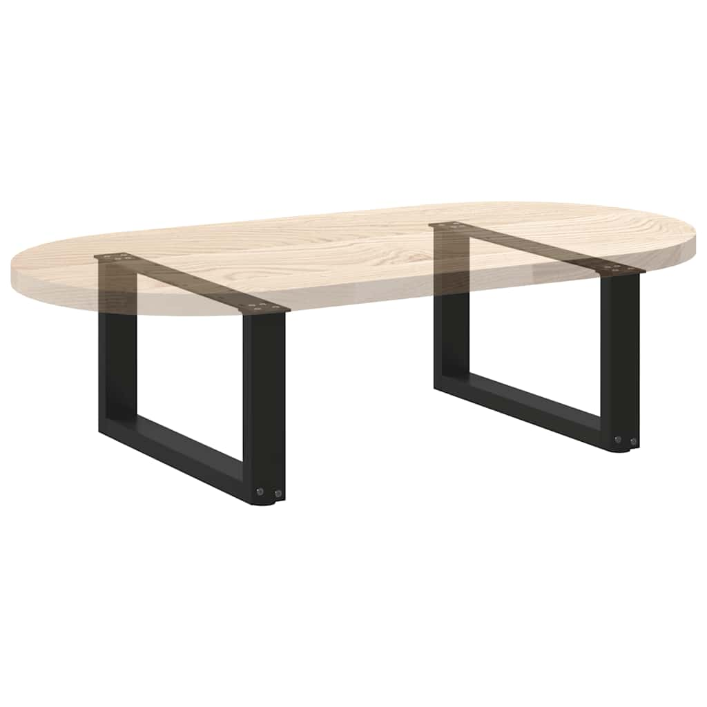 Pieds de table basse forme de U 2 pcs noir 60x(30-31) cm acier Pieds de table vidaXL