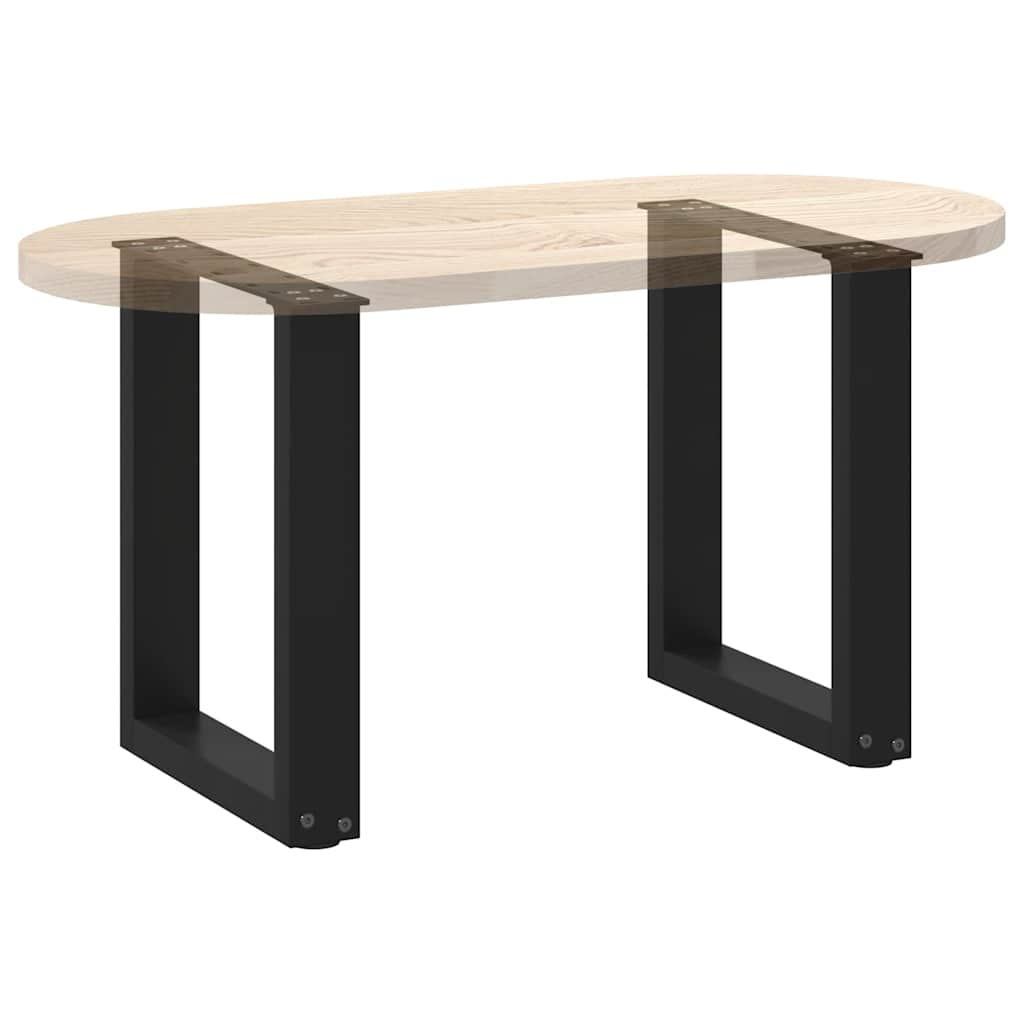 Pieds de table basse forme de U 2 pcs noir 28x(42-43) cm acier Pieds de table vidaXL