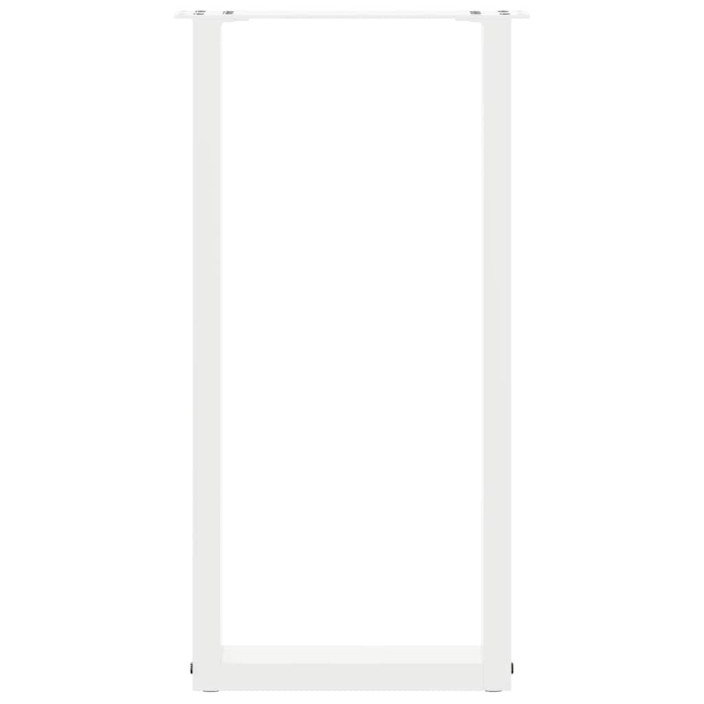 Pieds de table basse forme de U 2 pcs blanc 28x(72-73) cm acier Pieds de table vidaXL