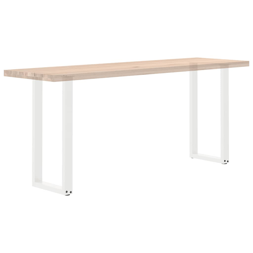 Pieds de table basse forme de U 2 pcs blanc 28x(72-73) cm acier Pieds de table vidaXL