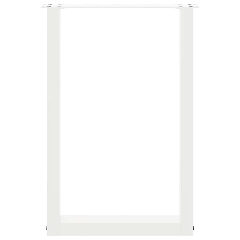 Pieds de table basse forme de U 2 pcs blanc 50x(72-73) cm acier Pieds de table vidaXL