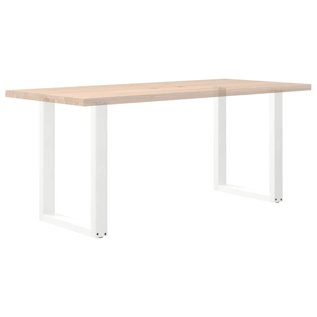 Pieds de table basse forme de U 2 pcs blanc 60x(72-73) cm acier Pieds de table vidaXL