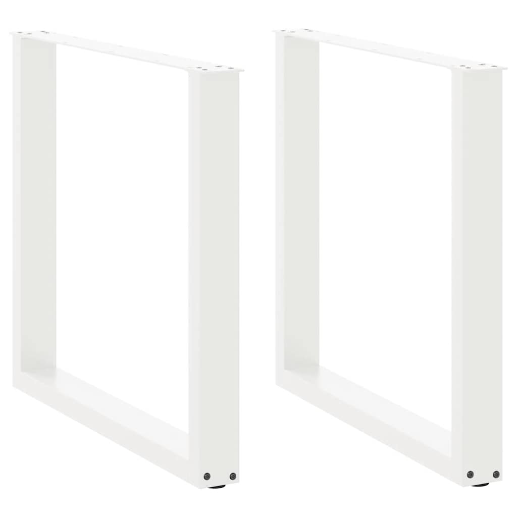 Pieds de table basse forme de U 2 pcs blanc 80x(72-73) cm acier Pieds de table vidaXL