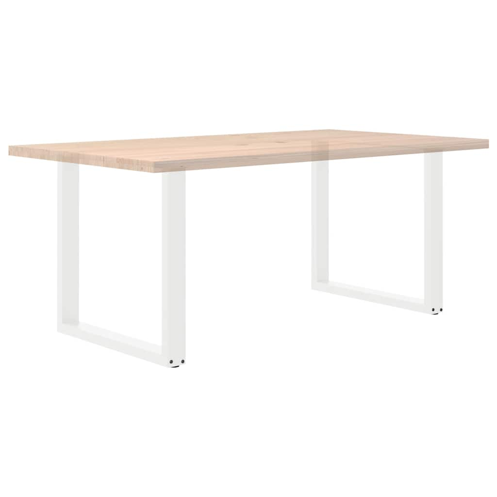 Pieds de table basse forme de U 2 pcs blanc 80x(72-73) cm acier Pieds de table vidaXL