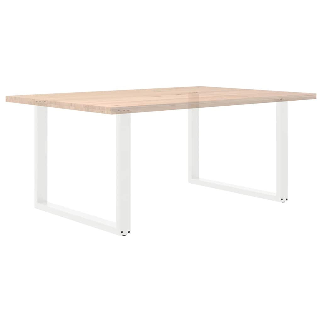 Pieds de table basse forme de U 2 pcs blanc 100x(72-73)cm acier Pieds de table vidaXL