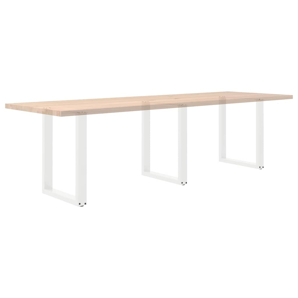 Pieds de table basse forme de U 3 pcs blanc 70x(72-73) cm acier Pieds de table vidaXL