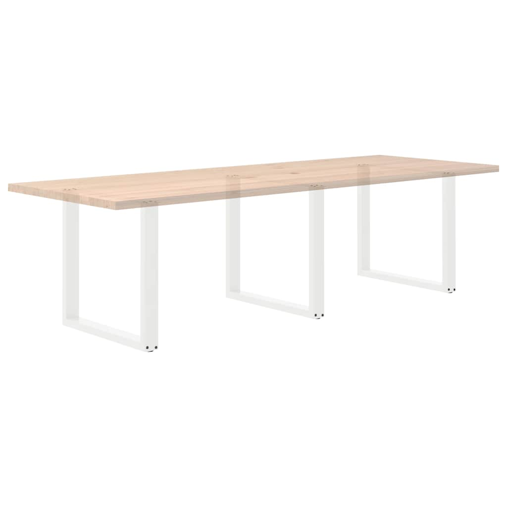 Pieds de table basse forme de U 3 pcs blanc 90x(72-73) cm acier Pieds de table vidaXL