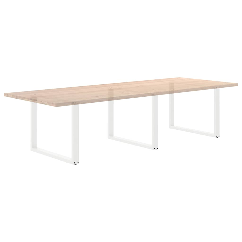 Pieds de table basse forme de U 2 pcs blanc 100x(72-73)cm acier Pieds de table vidaXL