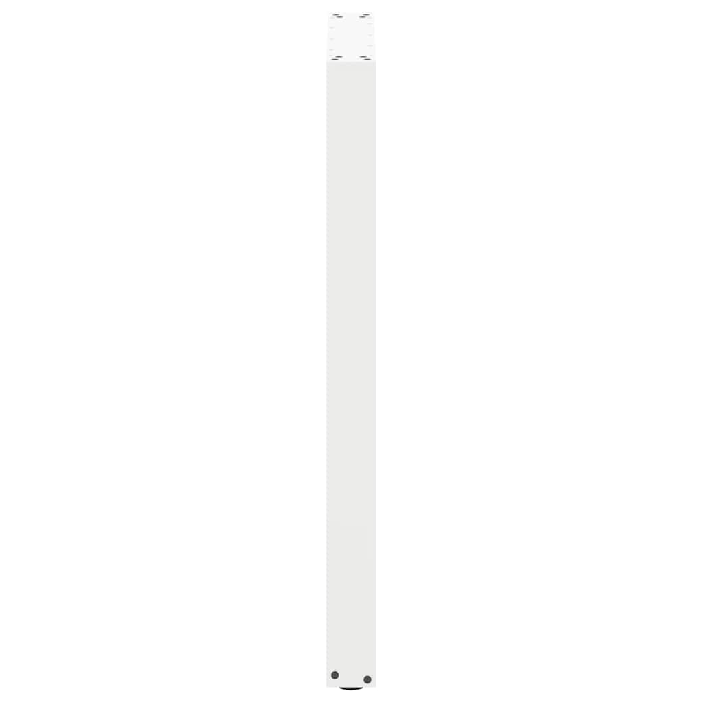 Pieds de table basse forme de U 2pcs blanc 60x(100-101)cm acier Pieds de table vidaXL