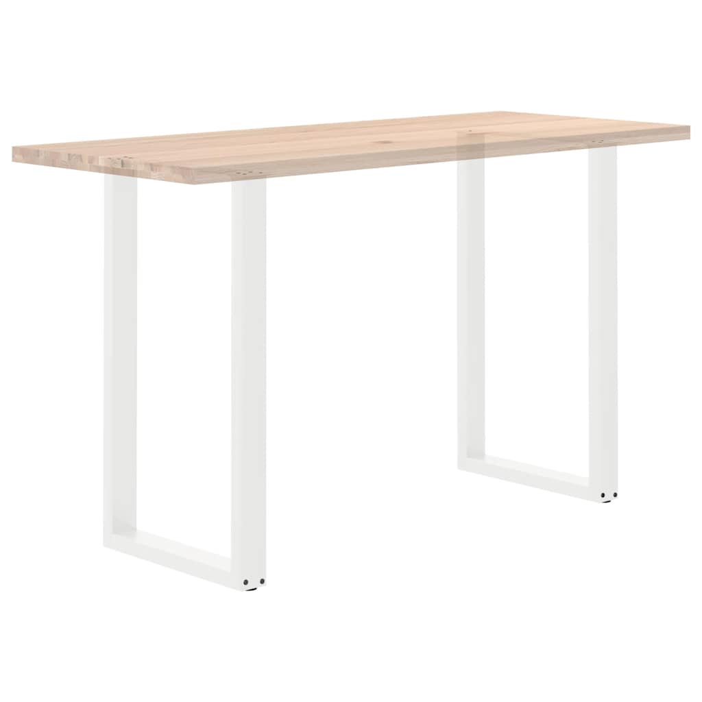 Pieds de table basse forme de U 2pcs blanc 60x(100-101)cm acier Pieds de table vidaXL