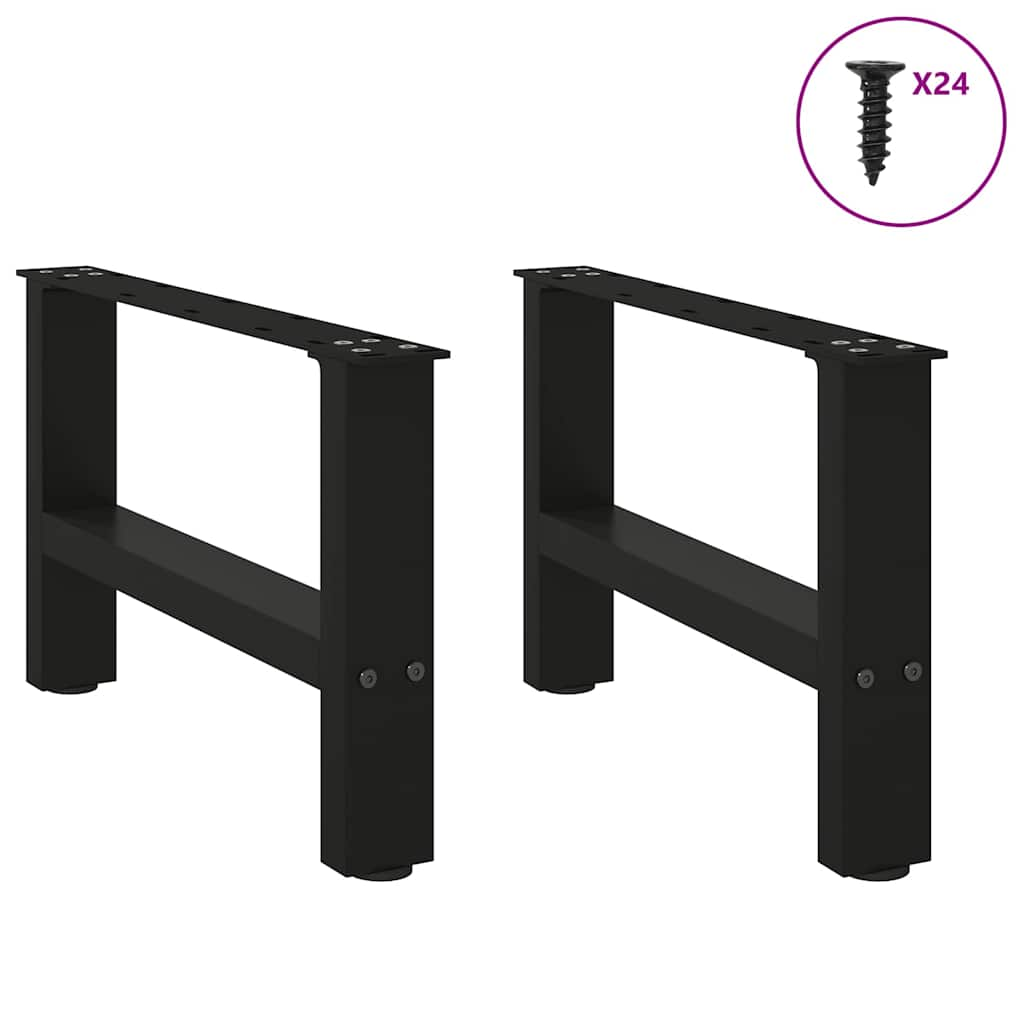 Pieds de table basse noir 2 pcs 30×50 cm acier Pieds de table vidaXL   