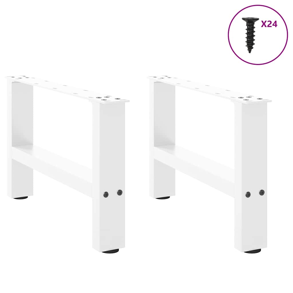 Pieds de table basse blanc 2 pcs 30×50 cm acier Pieds de table vidaXL   