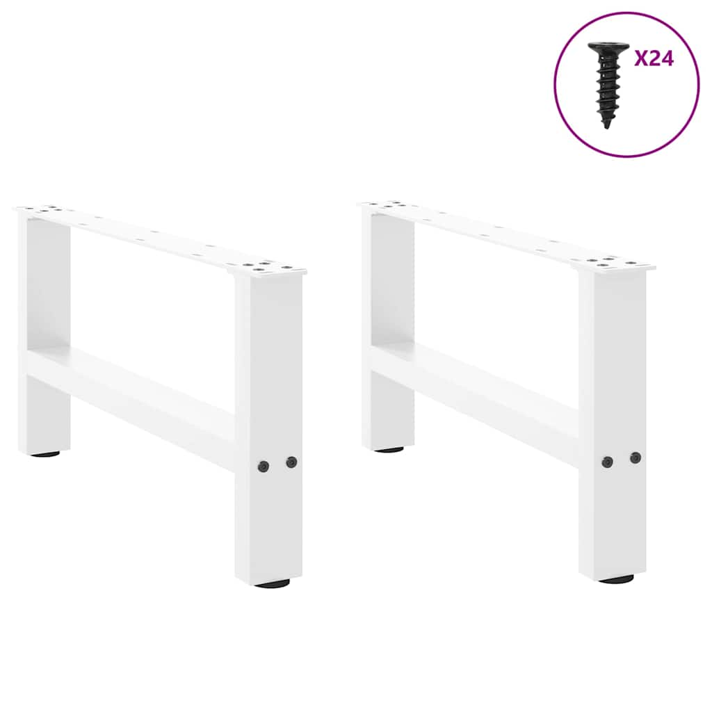 Pieds de table basse blanc 2 pcs 30×60 cm acier Pieds de table vidaXL   