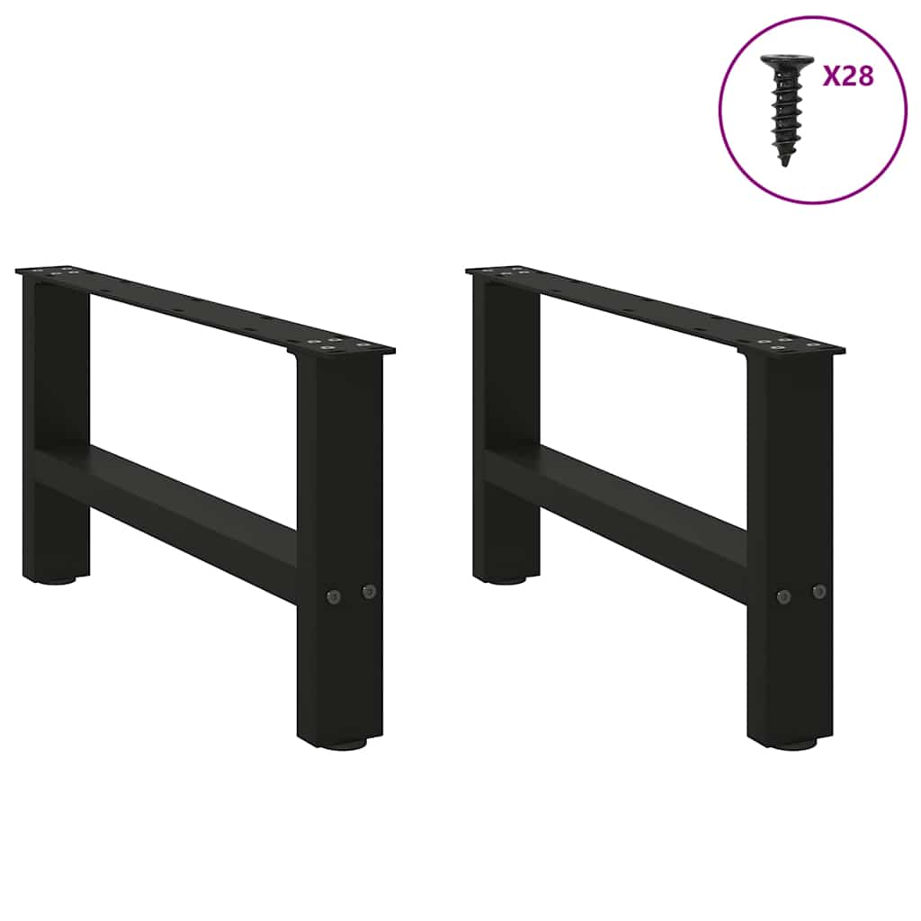 Pieds de table basse noir 2 pcs 30×70 cm acier Pieds de table vidaXL   