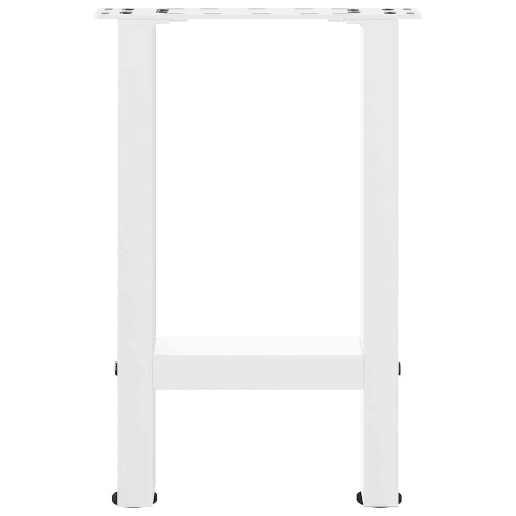 Pieds de table basse blanc 2 pcs 38x(42-43) cm acier Pieds de table vidaXL   