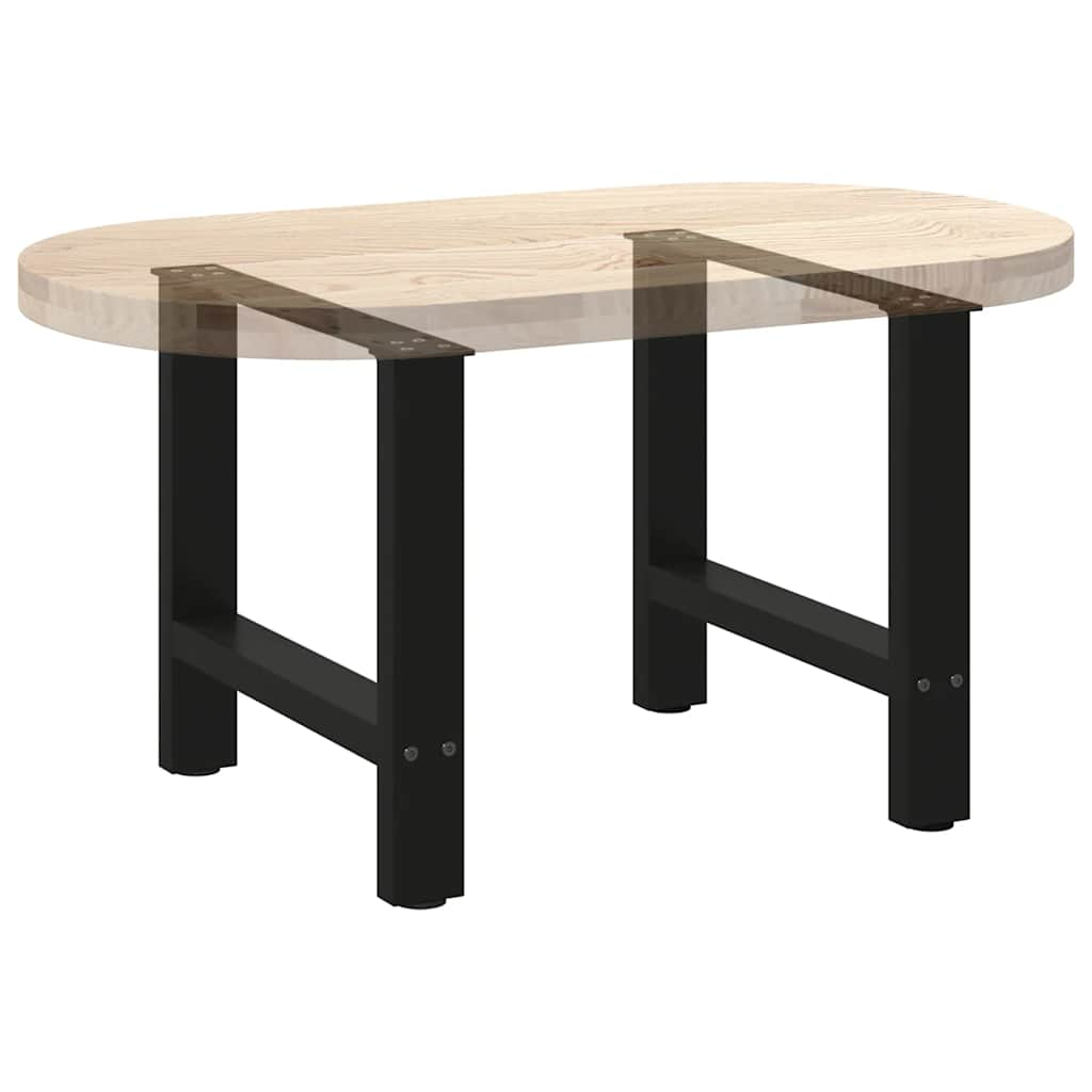 Pieds de table basse noir 2 pcs 60x(42-43) cm acier Pieds de table vidaXL   