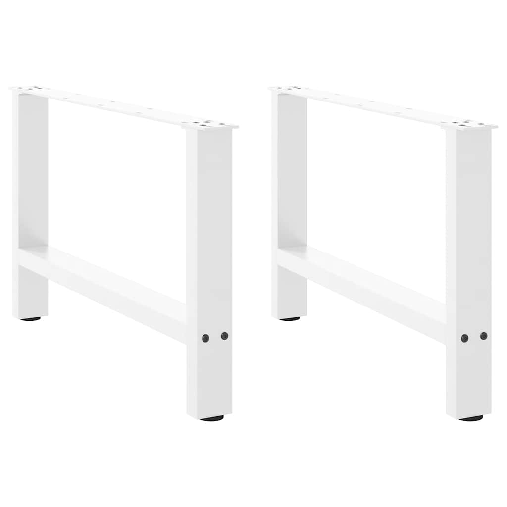 Pieds de table basse blanc 2 pcs 70x(42-43) cm acier Pieds de table vidaXL   