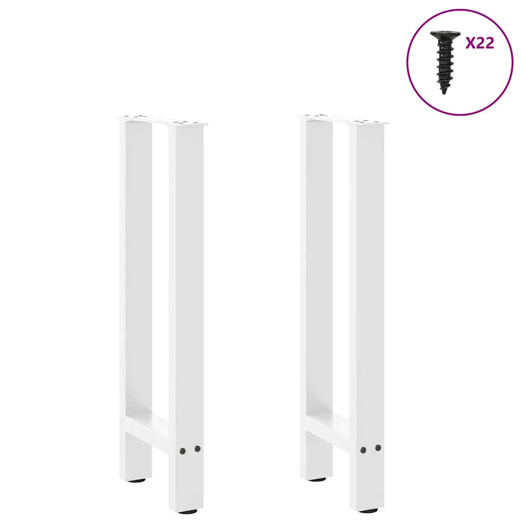 Pieds de table basse blanc 2 pcs 38x(72-73) cm acier Pieds de table vidaXL   