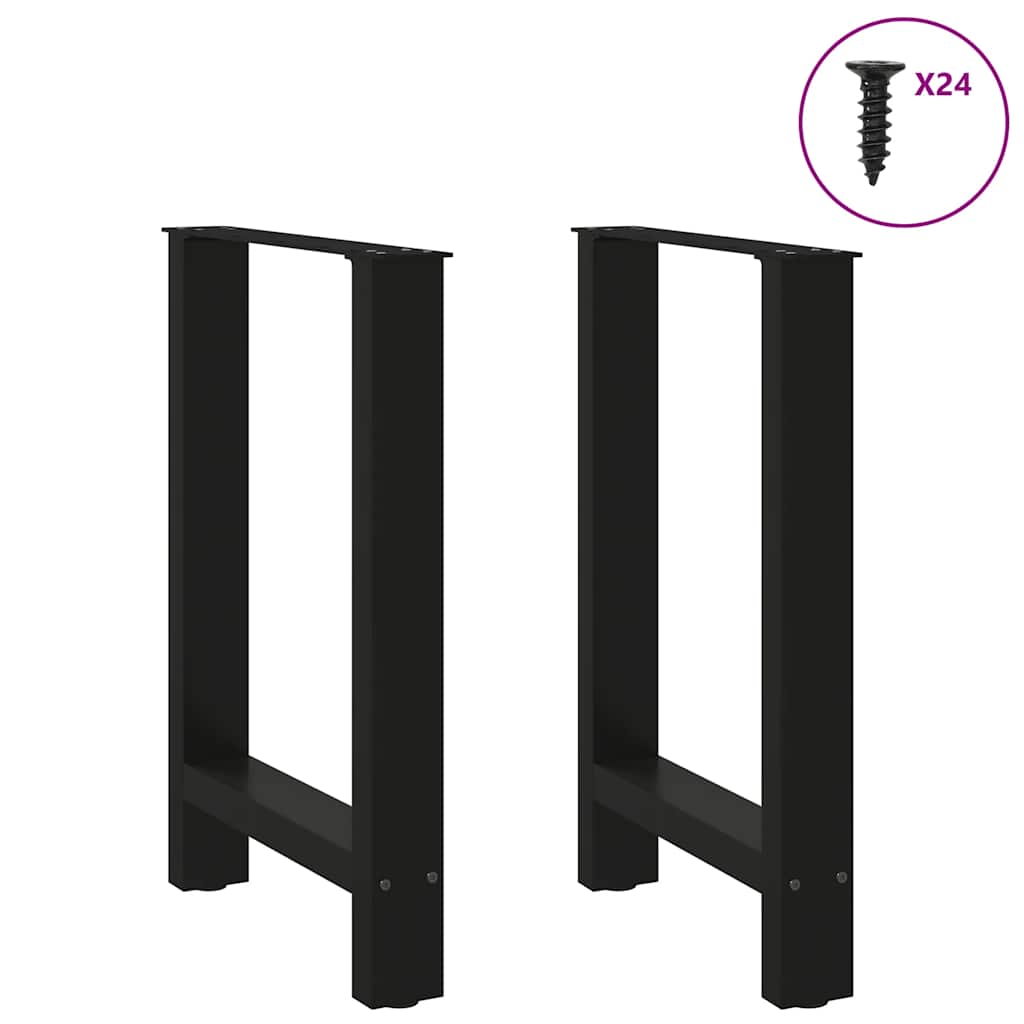 Pieds de table basse noir 2 pcs 60x(72-73) cm acier Pieds de table vidaXL   