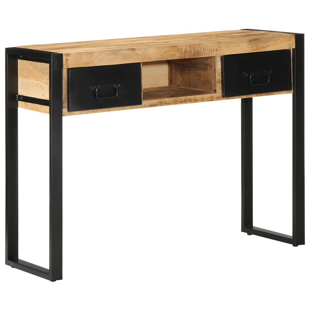 Table console 100x35x75 cm bois de manguier massif brut Tables console vidaXL