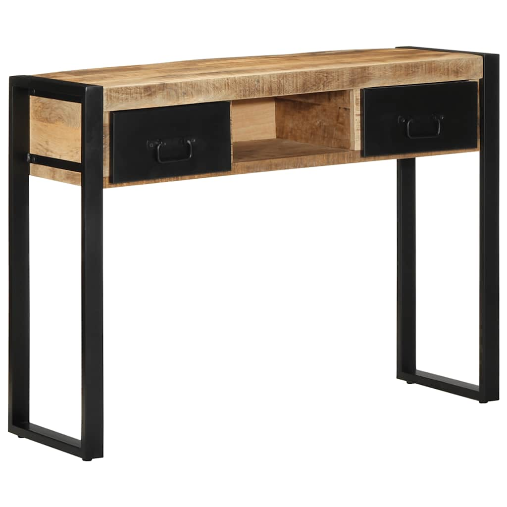 Table console 100x35x75 cm bois de manguier massif brut Tables console vidaXL