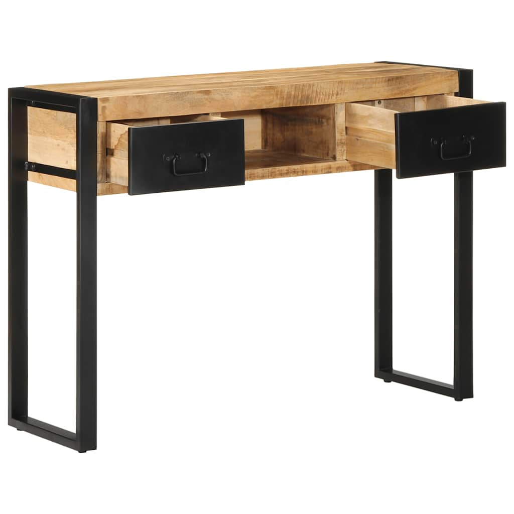 Table console 100x35x75 cm bois de manguier massif brut Tables console vidaXL