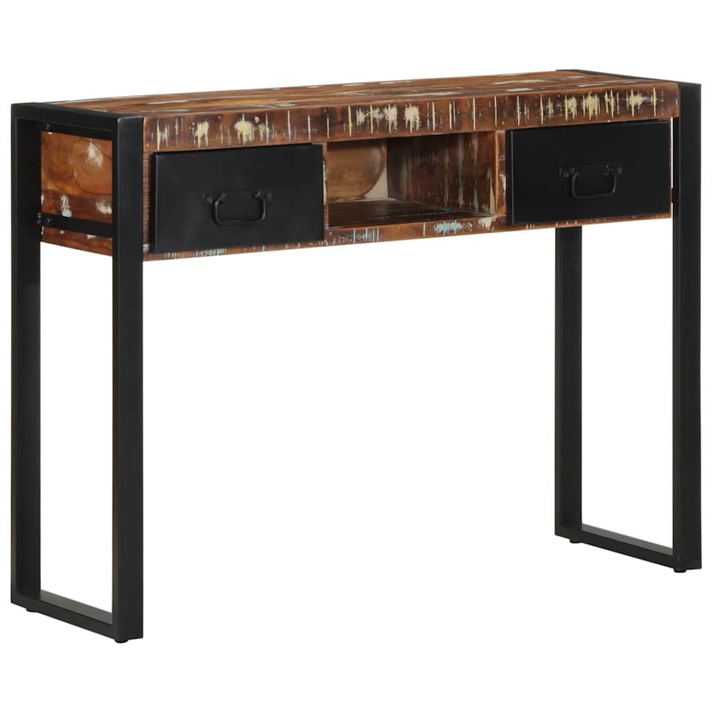 Table console multicolore 100x35x75 cm bois massif récupération Tables console vidaXL