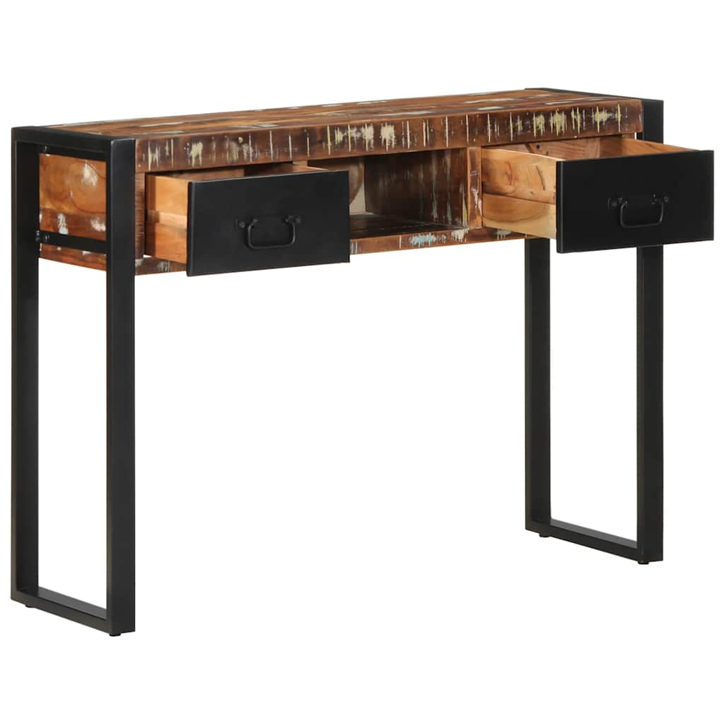 Table console multicolore 100x35x75 cm bois massif récupération Tables console vidaXL