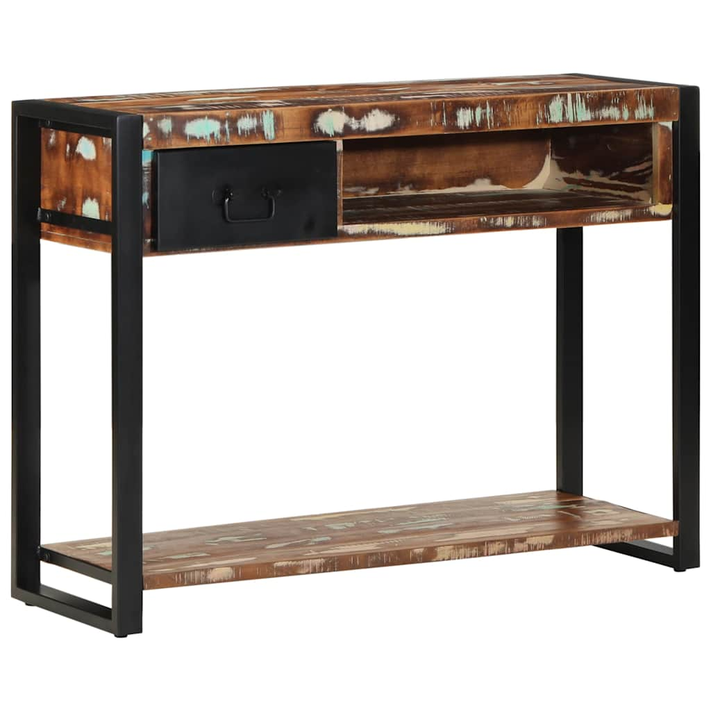 Table console multicolore 100x35x75 cm bois massif récupération Tables console vidaXL