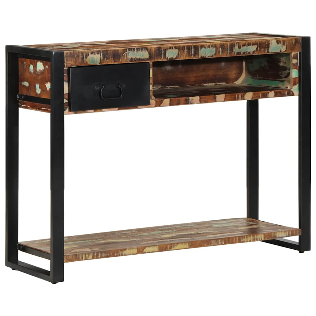 Table console multicolore 100x35x75 cm bois massif récupération Tables console vidaXL