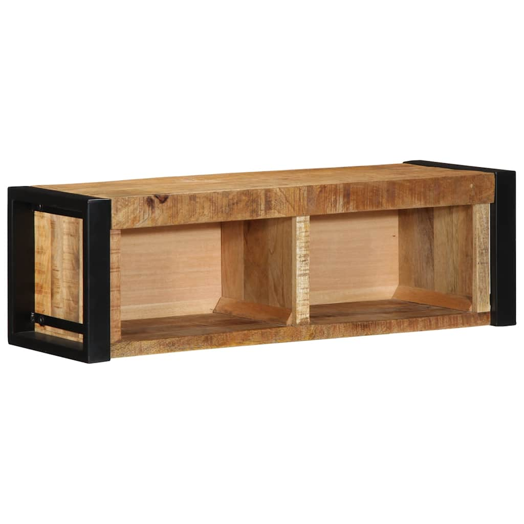 Meuble TV 80x30x25 cm bois massif de manguier brut Fixations & meubles de rangement multimédia vidaXL