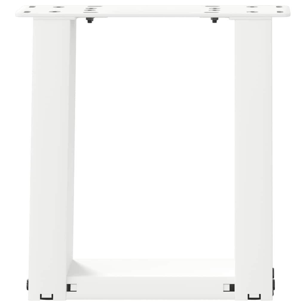 Pieds de table basse forme de U 2 pcs blanc 30x(30-31) cm acier Pieds de table vidaXL