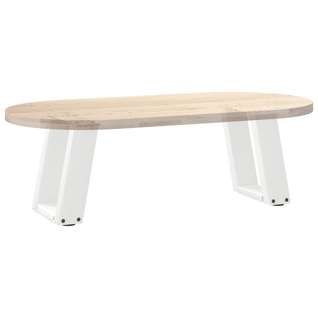 Pieds de table basse forme de U 2 pcs blanc 30x(30-31) cm acier Pieds de table vidaXL