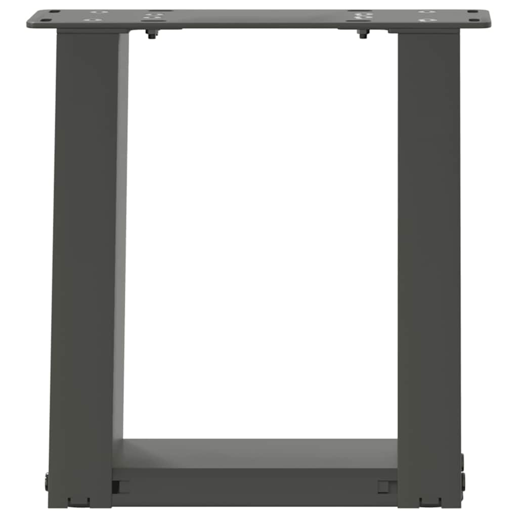 Pieds de table basse forme de U 2 pcs anthracite 30x(30-31) cm Pieds de table vidaXL