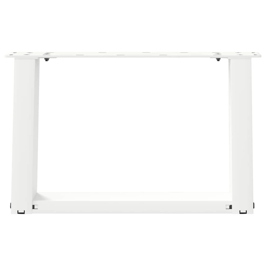 Pieds de table basse forme de U 2 pcs blanc 40x(30-31) cm acier Pieds de table vidaXL