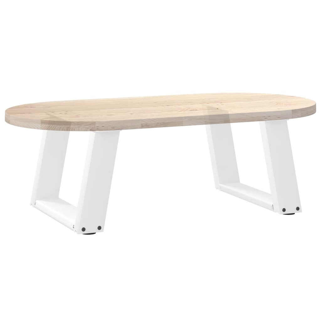 Pieds de table basse forme de U 2 pcs blanc 40x(30-31) cm acier Pieds de table vidaXL