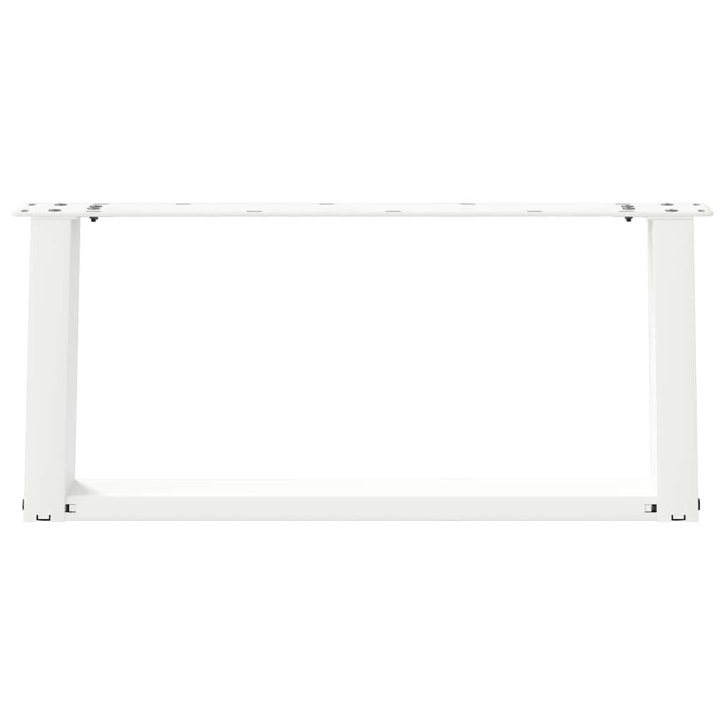 Pieds de table basse forme de U 2 pcs blanc 60x(30-31) cm acier Pieds de table vidaXL