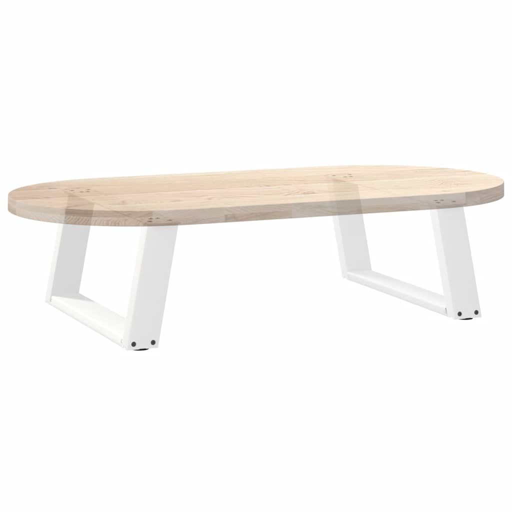 Pieds de table basse forme de U 2 pcs blanc 60x(30-31) cm acier Pieds de table vidaXL