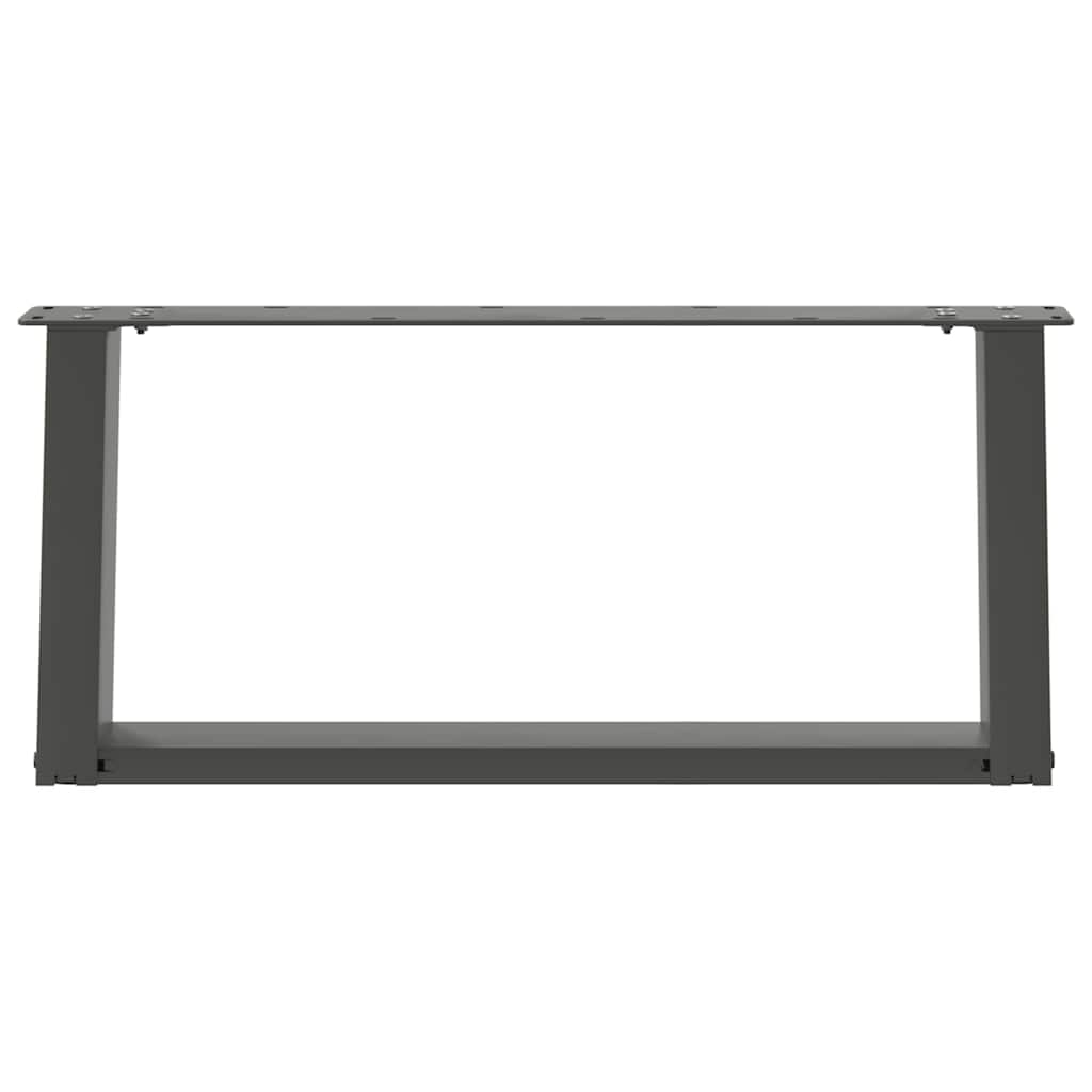 Pieds de table basse forme de U 2 pcs anthracite 60x(30-31) cm Pieds de table vidaXL