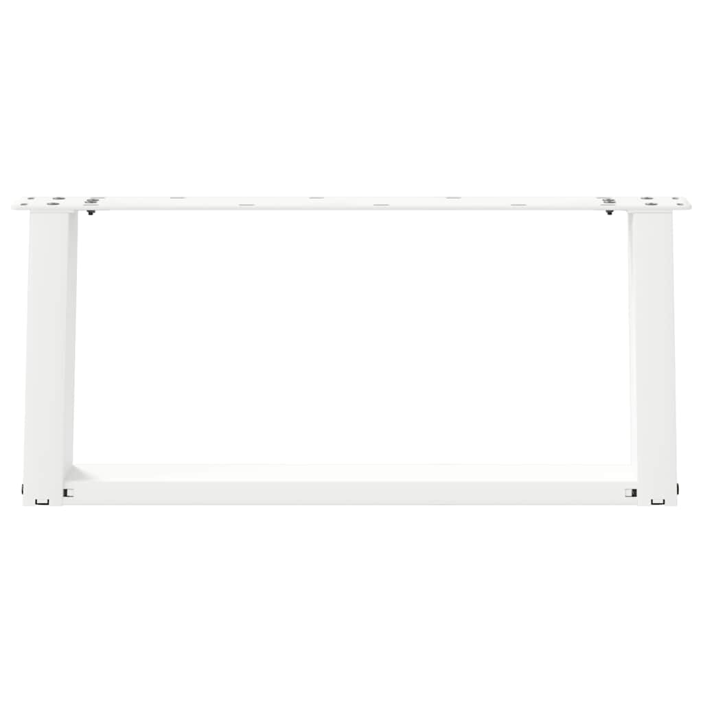 Pieds de table basse forme de U 2 pcs blanc 70x(30-31) cm acier Pieds de table vidaXL