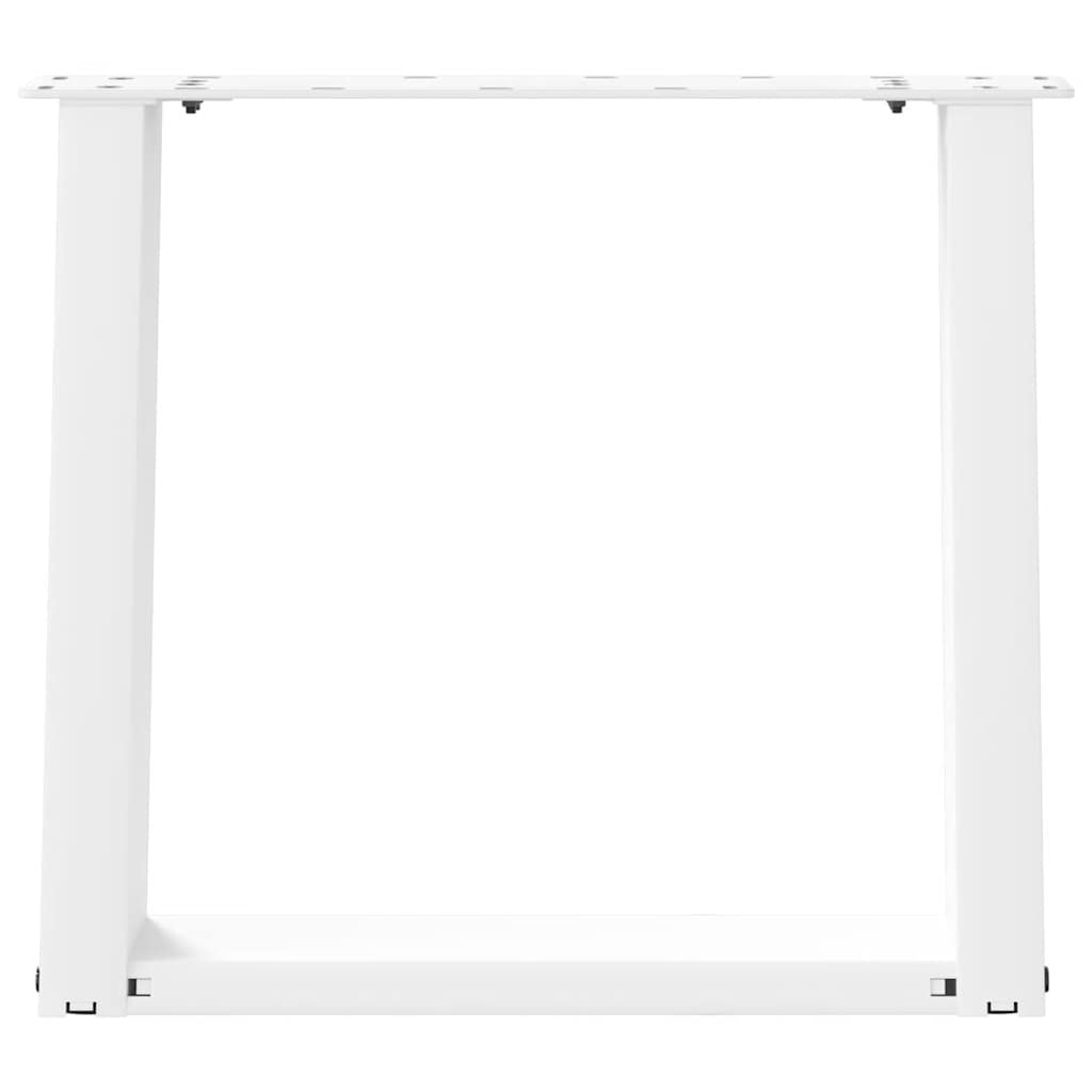 Pieds de table basse forme de U 2 pcs blanc 50x(42-43) cm acier Pieds de table vidaXL