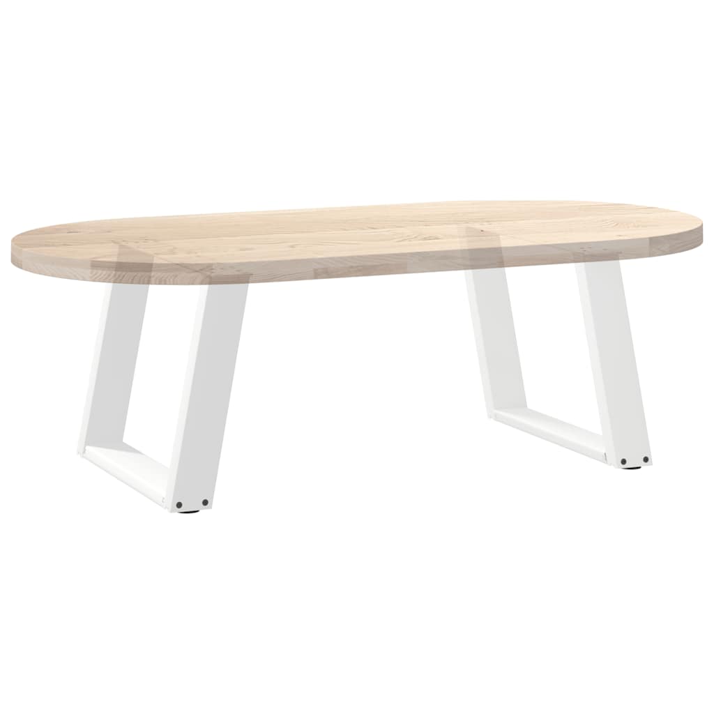 Pieds de table basse forme de U 2 pcs blanc 50x(42-43) cm acier Pieds de table vidaXL