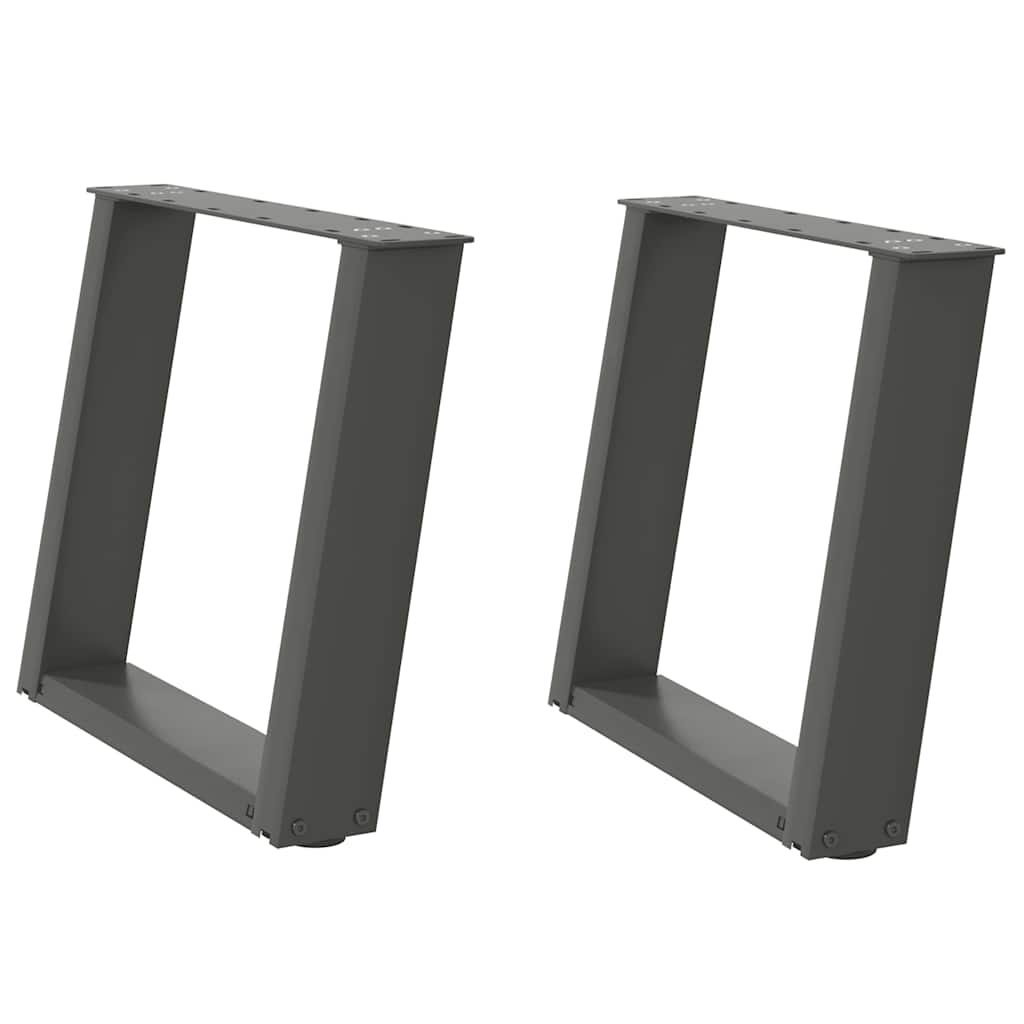 Pieds de table basse forme de U 2 pcs anthracite 50x(42-43) cm Pieds de table vidaXL