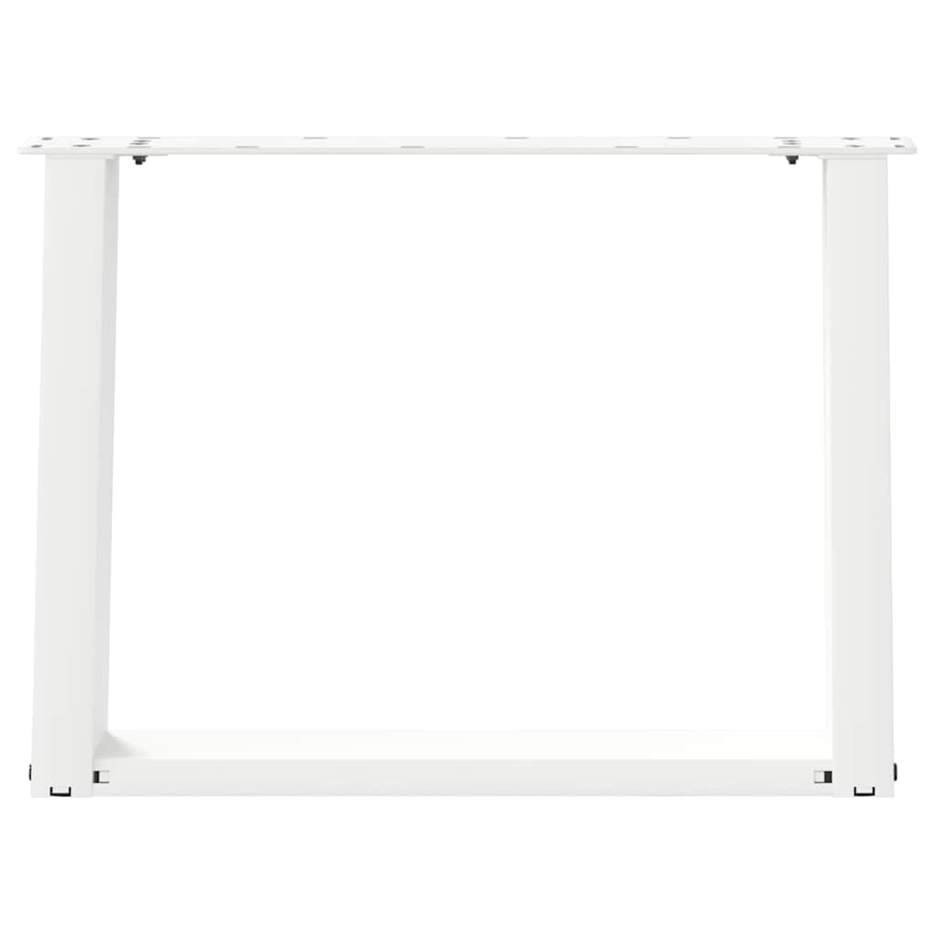 Pieds de table basse forme de U 2 pcs blanc 60x(42-43) cm acier Pieds de table vidaXL