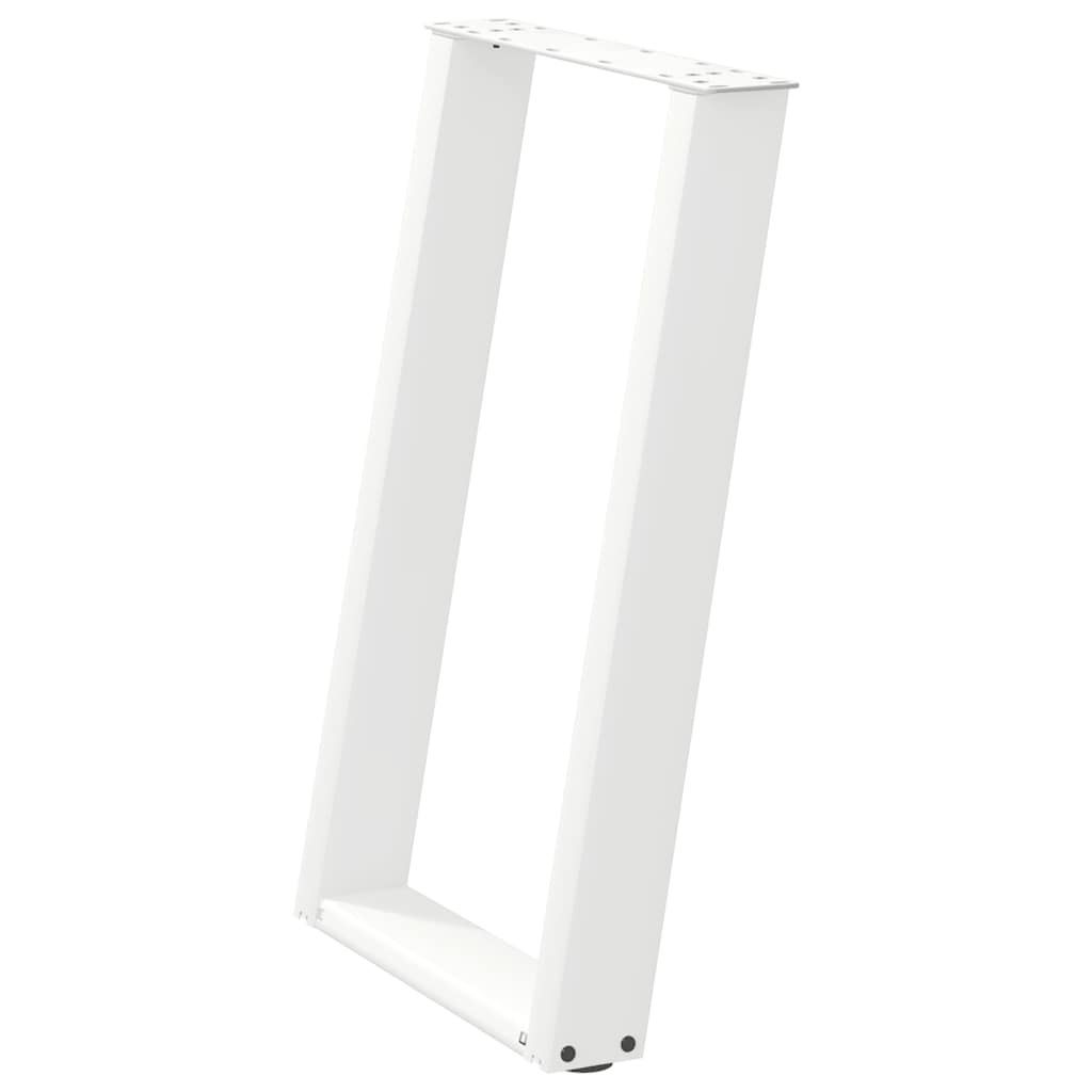 Pieds de table à manger forme de U 2 pcs blanc 50x(72-73) cm Pieds de table vidaXL