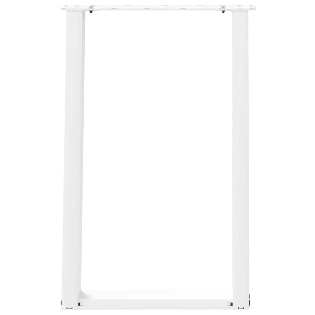 Pieds de table à manger forme de U 2 pcs blanc 50x(72-73) cm Pieds de table vidaXL